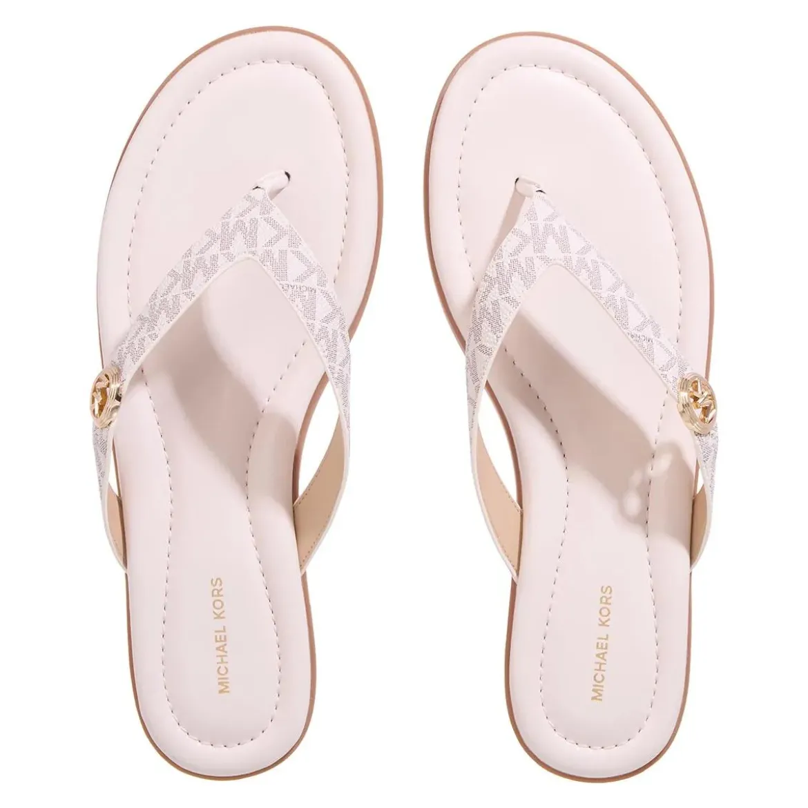 MICHAEL Michael Kors Erin Thong Sandal Vanilla Flip Flops