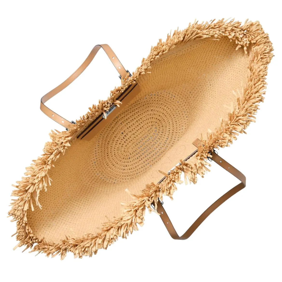 MICHAEL Michael Kors Lg Fan Tote Nat/peanut Korbtasche