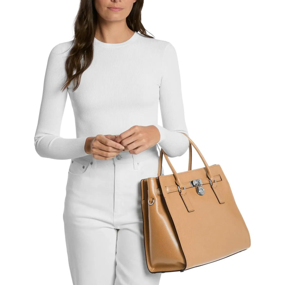 MICHAEL Michael Kors Lg Satchel Peanut Tote