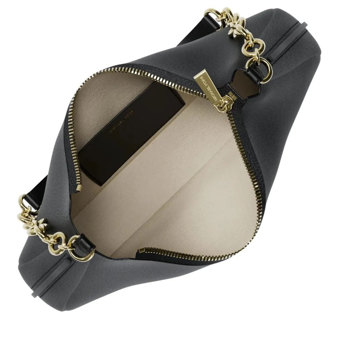 MICHAEL Michael Kors Md Chain Pouchette Black Schultertasche