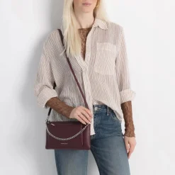 MICHAEL Michael Kors Md Pckt Conv Xbody Oxblood Crossbody Bag