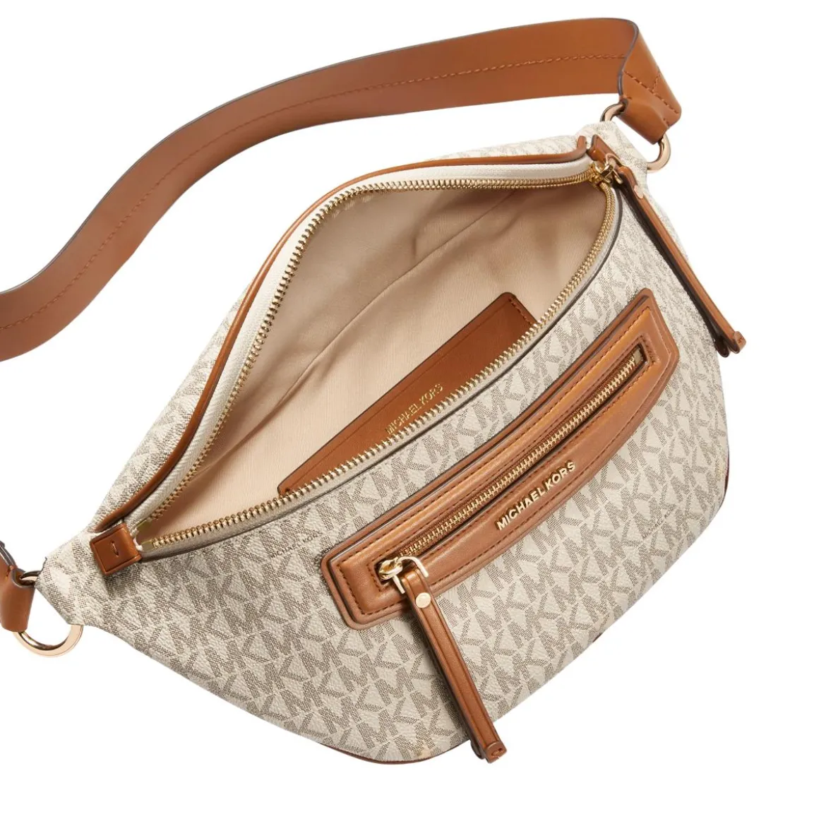 MICHAEL Michael Kors Md Sling Msgr Vanilla/acrn Crossbody Bag