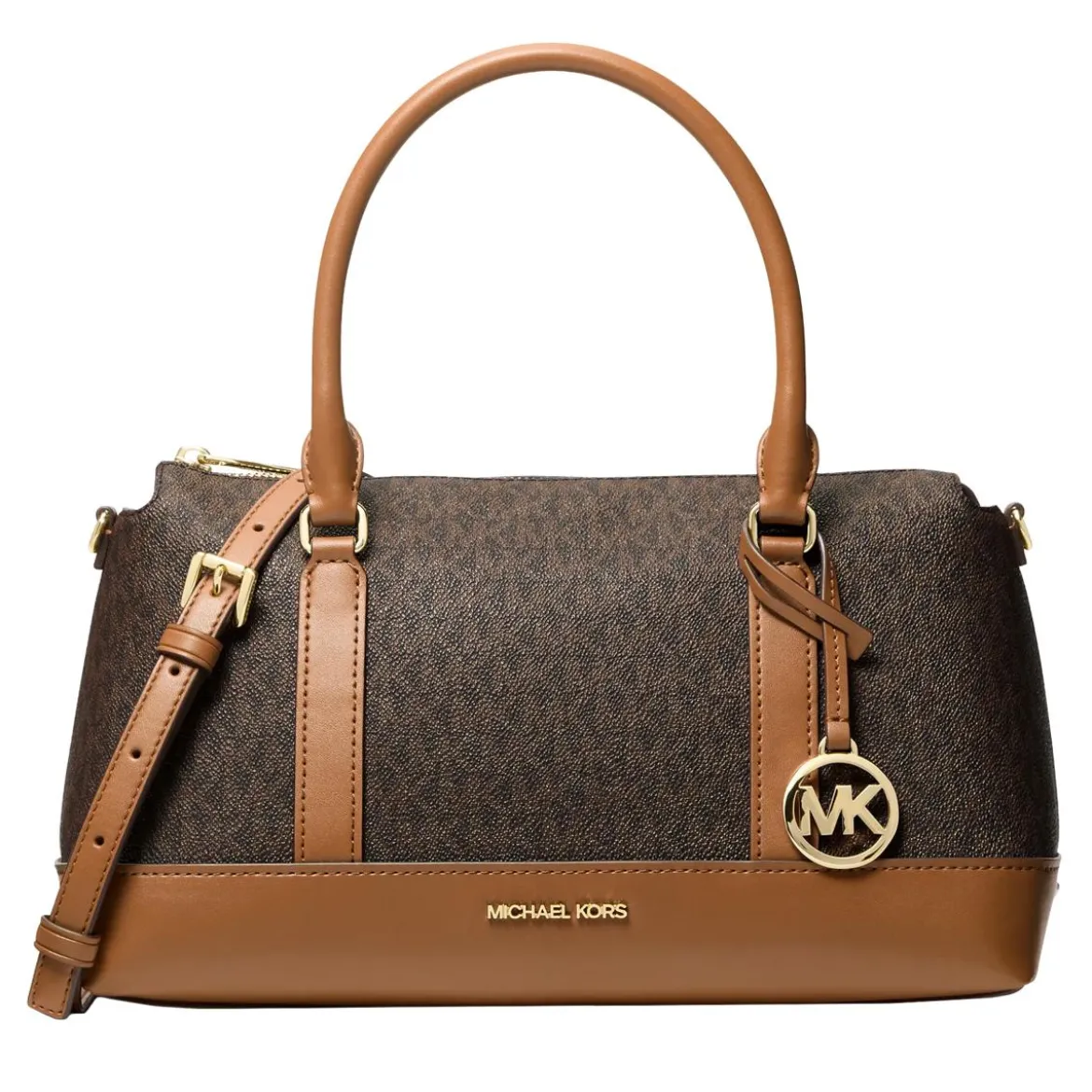 MICHAEL Michael Kors Md Tz Satchel Brn/acorn Satchel