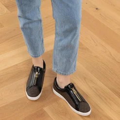 MICHAEL Michael Kors Michael Kors Kreaton Zip Slip On Brown Low-Top-Sneaker