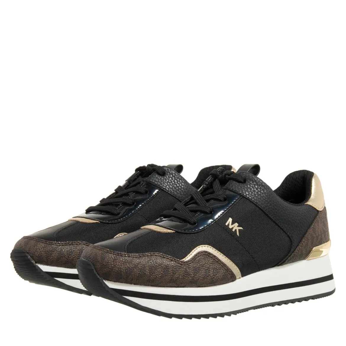 MICHAEL Michael Kors Michael Kors Raina Trainer Blk / Brown Low-Top-Sneaker