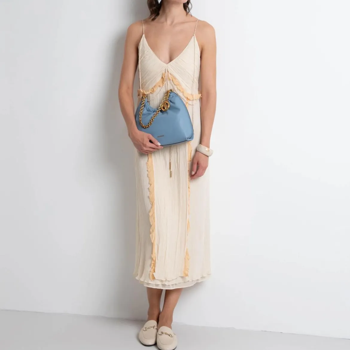 MICHAEL Michael Kors Michael Kors Pochette Indie M Chambray Schultertasche