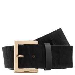 MICHAEL Michael Kors 55Mm Haircalf Belt W Stretch Back Black Taillengürtel