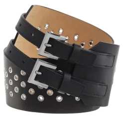 MICHAEL Michael Kors 85Mm Wide Waist With Grommets Black Taillengürtel