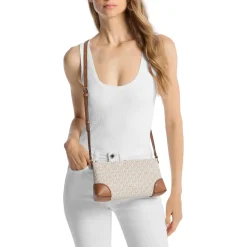 MICHAEL Michael Kors Murphy Sm Ew Zip Xbody Vanilla/Acrn Crossbody Bag