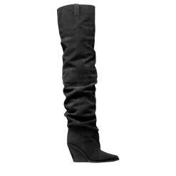 MICHAEL Michael Kors Noemie Otk Heeled Boot Black Overknee-Boots