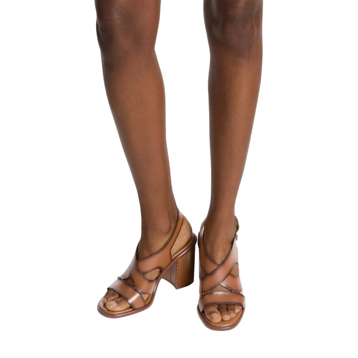 MICHAEL Michael Kors Raven Block Heeled Sandal Luggage Sandalen
