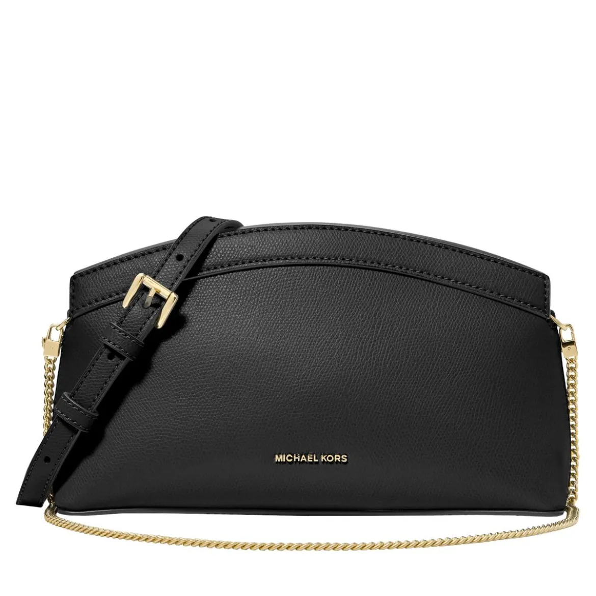 MICHAEL Michael Kors Sm Dome Chn Clutch Xbody Black Clutch