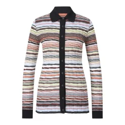 Missoni Gerippte Strickjacke mit Streifen Multicolor Strickjacke
