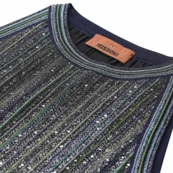 Missoni Maxikleid mit Pailletten grün Maxikleid
