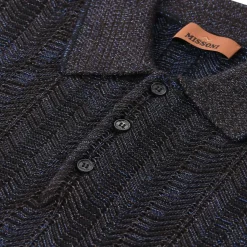 Missoni Pullover aus Wollmix blau Poloshirt