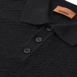 Missoni Pullover mit Polokragen schwarz Poloshirt