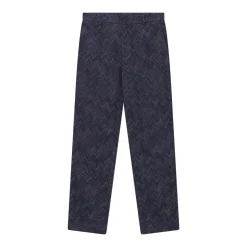 Missoni Stoffhose mit Zickzack-Muster blau Stoffhose