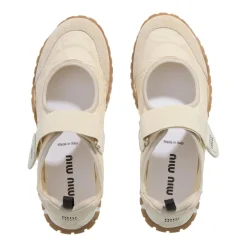 Miu Miu Tyre Ballerina Avorio Ballerinas