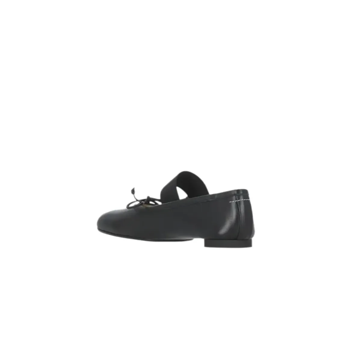 MM6 Maison Margiela Black 6 Leather Ballerinas Black Ballerinas