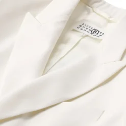 MM6 Maison Margiela Blazer aus Woll-Mix weiß Blazer