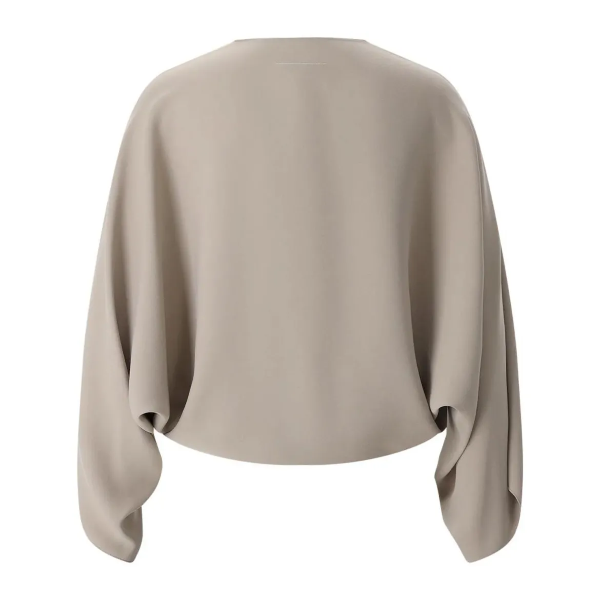 MM6 Maison Margiela Drapiertes Blusenshirt grau Bluse