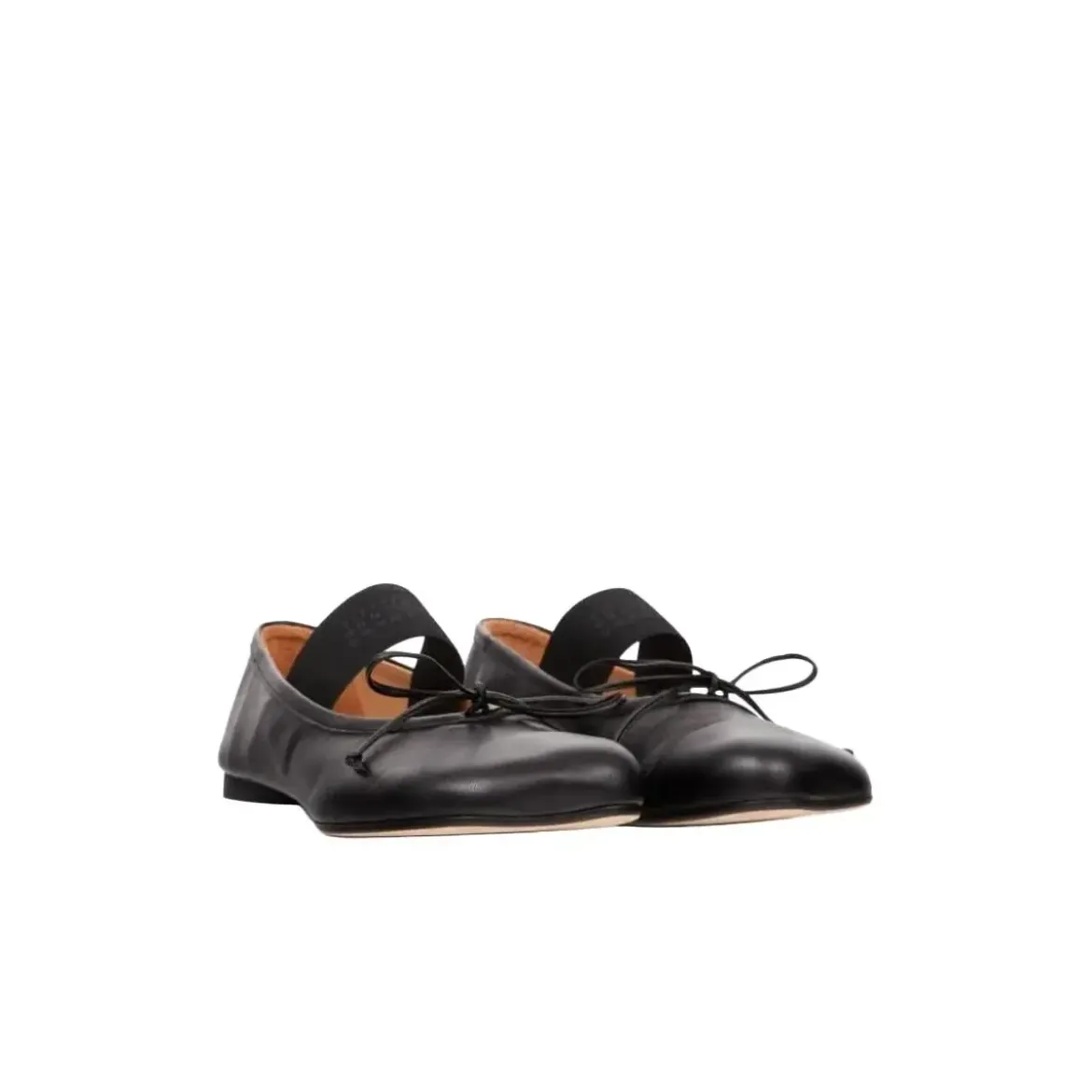 MM6 Maison Margiela Leather Ballerina Black Ballerinas