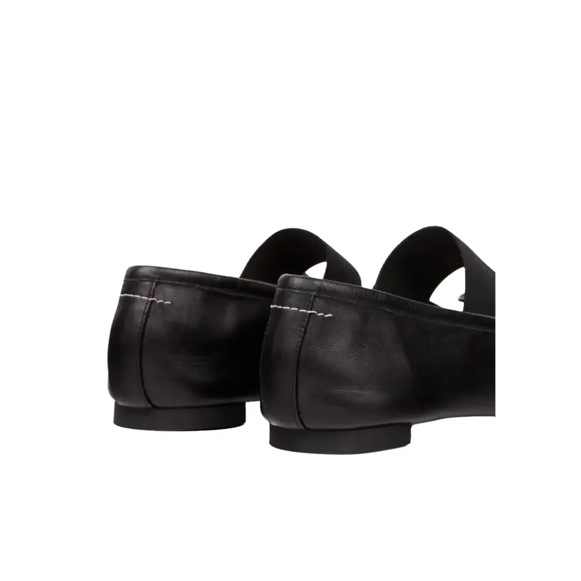 MM6 Maison Margiela Leather Ballerina Black Ballerinas