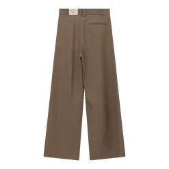 MM6 Maison Margiela Weite Hose mit Bundfalten braun Stoffhose