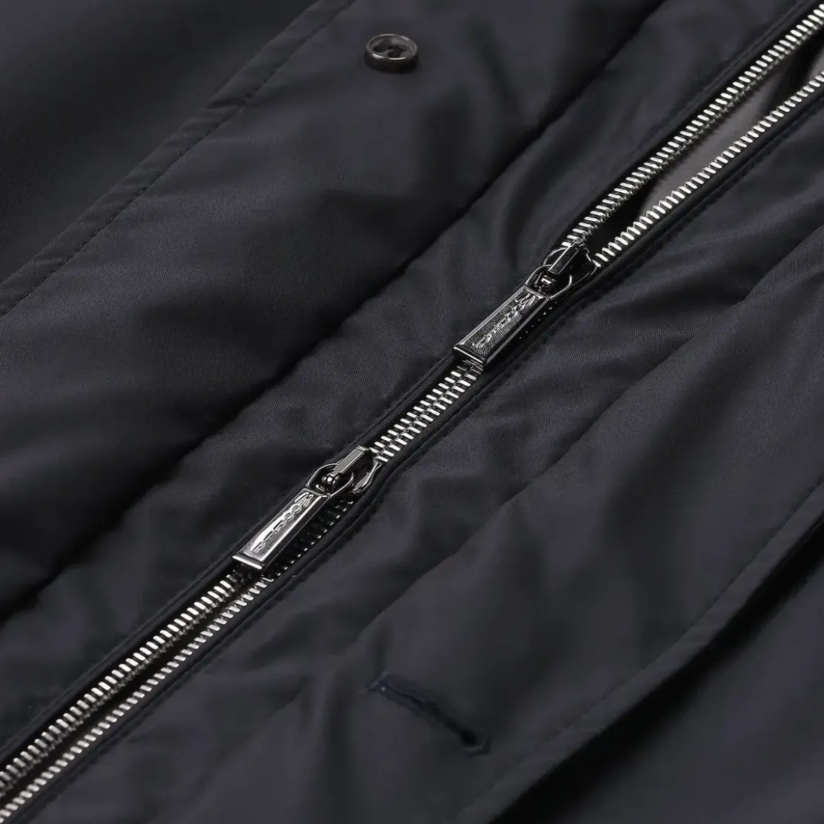 Moorer Jacke aus Materialmix blau Übergangsjacke