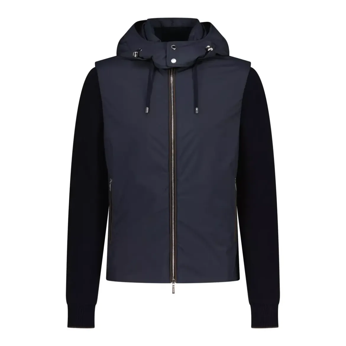 Moorer Jacke Evan mit abnehmbaren Ärmeln Dunkelblau Daunenjacke