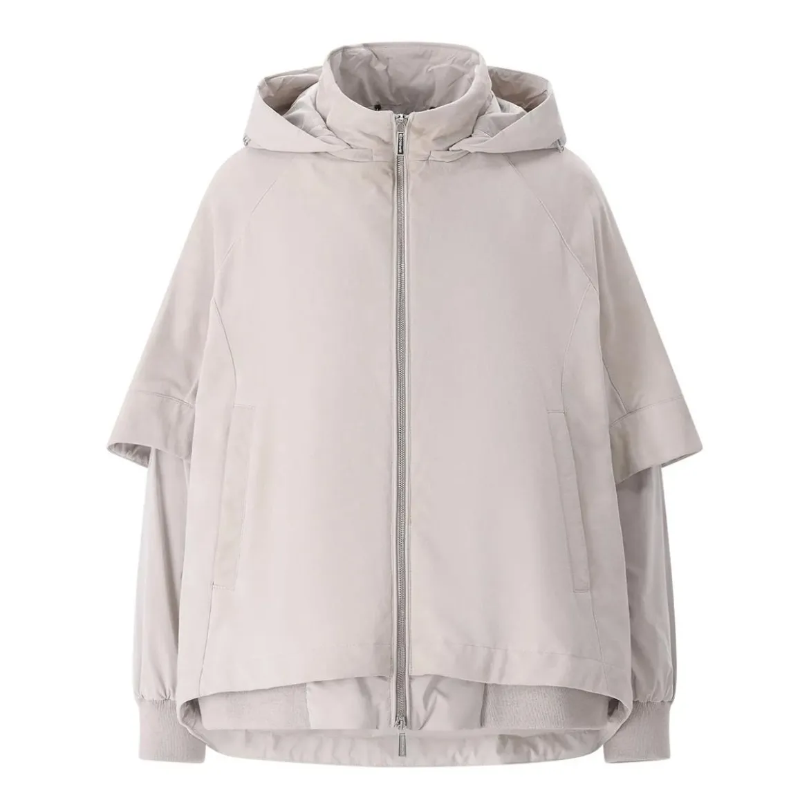 Moorer Jacke Talitha aus Veloursleder grau Übergangsjacke