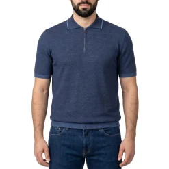 Moorer Poloshirt aus Baumwolle blau Poloshirt