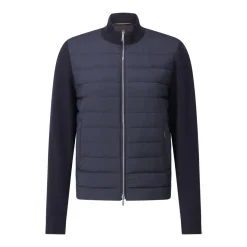Moorer Strickjacke Duncan mit Daunenstepp Dunkelblau Steppjacke