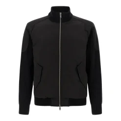 Moose Knuckles 'Magnus Knit Hybrid' Bomber Jacket Black Übergangsjacke