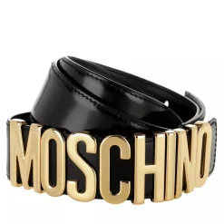 Moschino Belt Black Ledergürtel