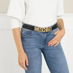 Moschino Belt Black Ledergürtel
