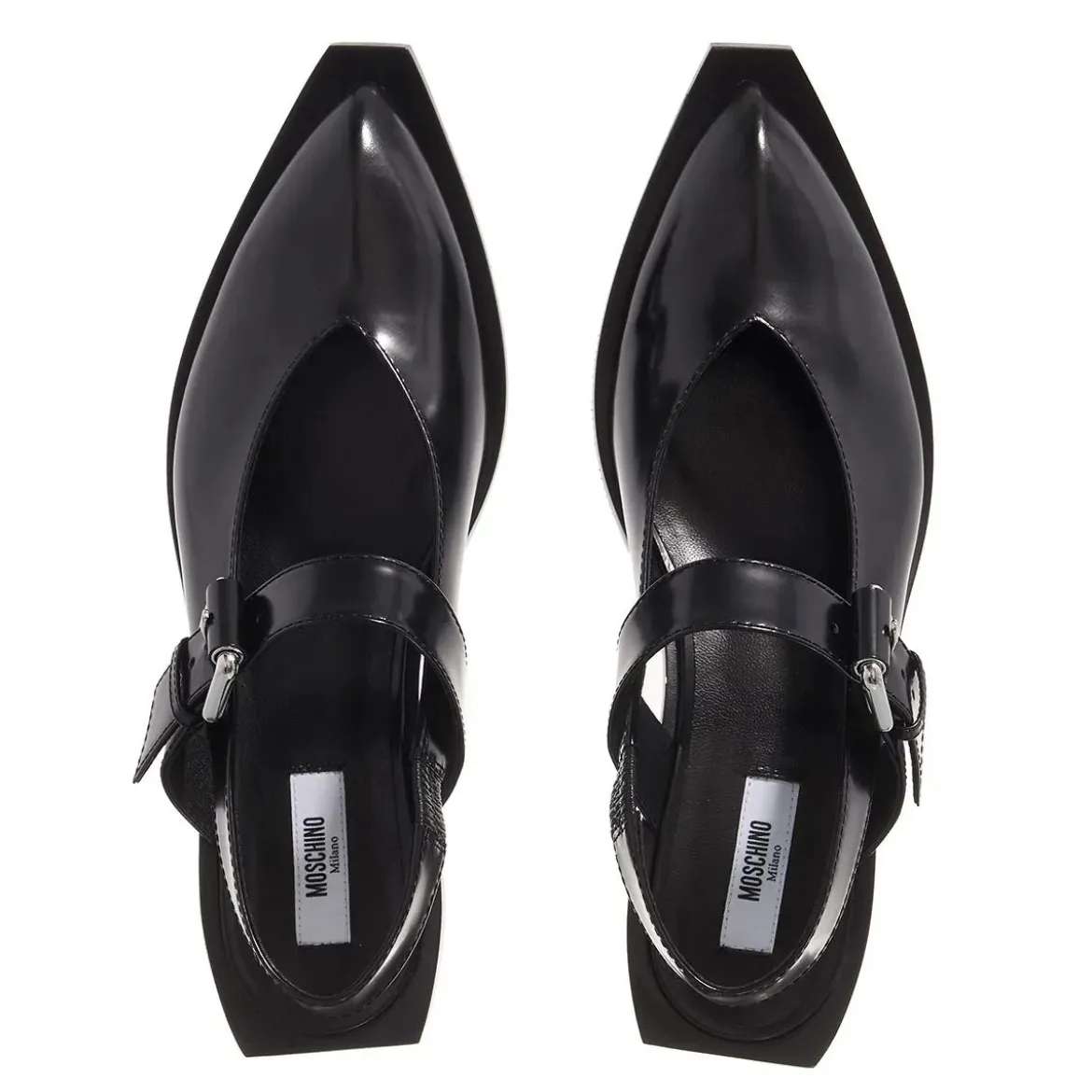 Moschino Big Buckles Nero Mary Janes