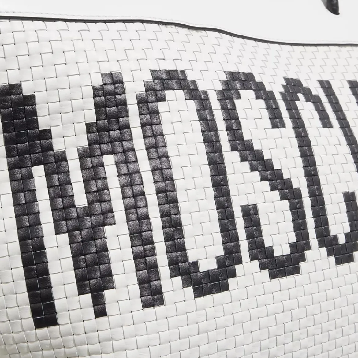 Moschino Black & White Shoulder Bag Fantasy Print White Shopper