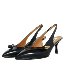 Moschino Buckled Bow Nero Pumps