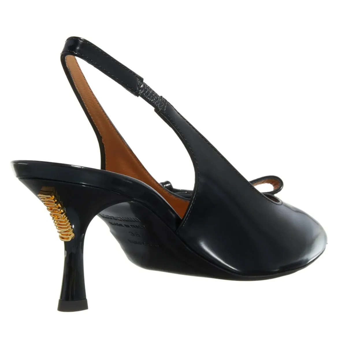 Moschino Buckled Bow Nero Pumps