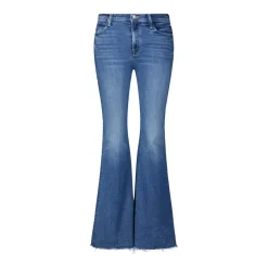 Mother Flared Jeans The Doozy Sneak Blau Ausgestellte Jeans