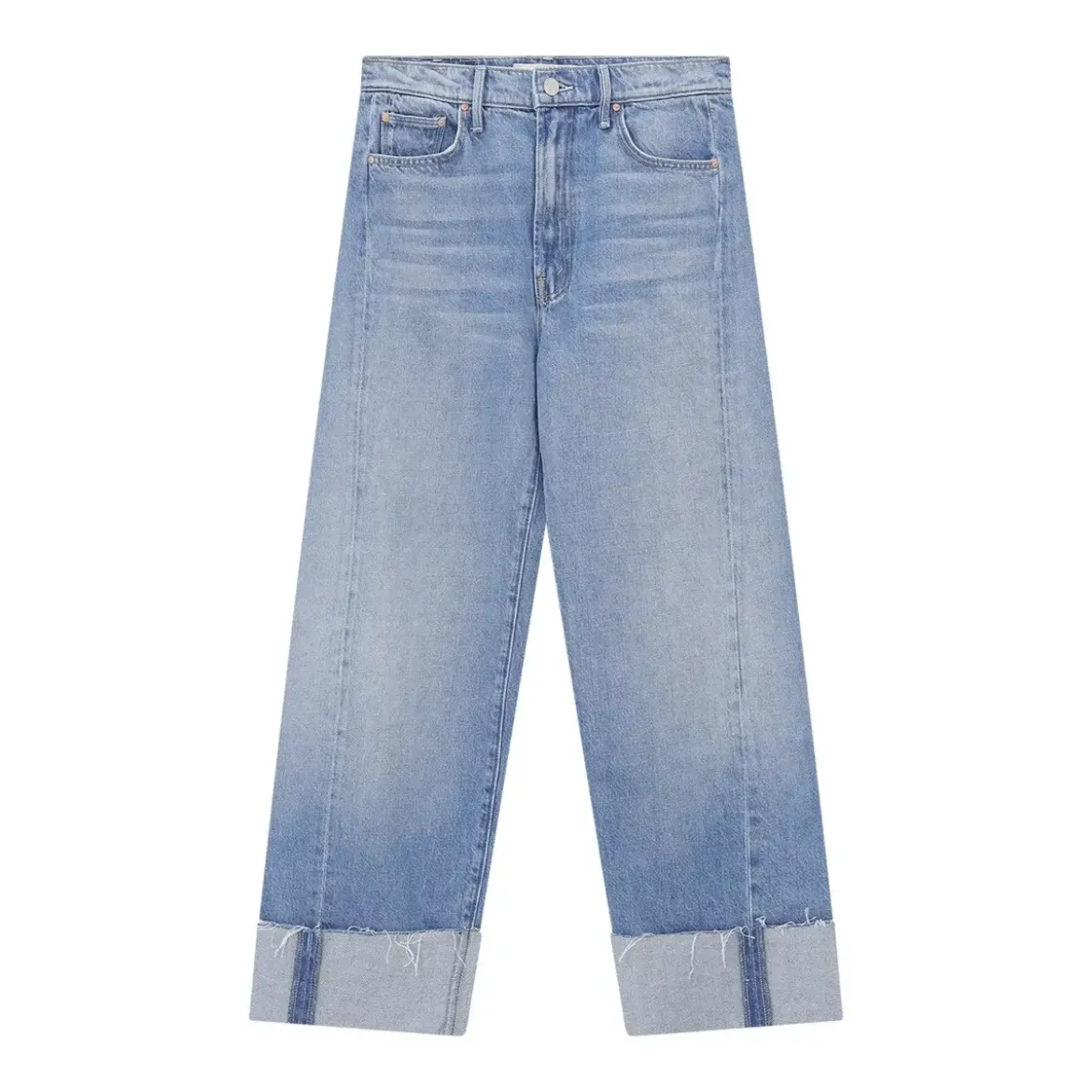 Mother Jeans The Half-Pipe Ankle Cuff Fray blau Jeans