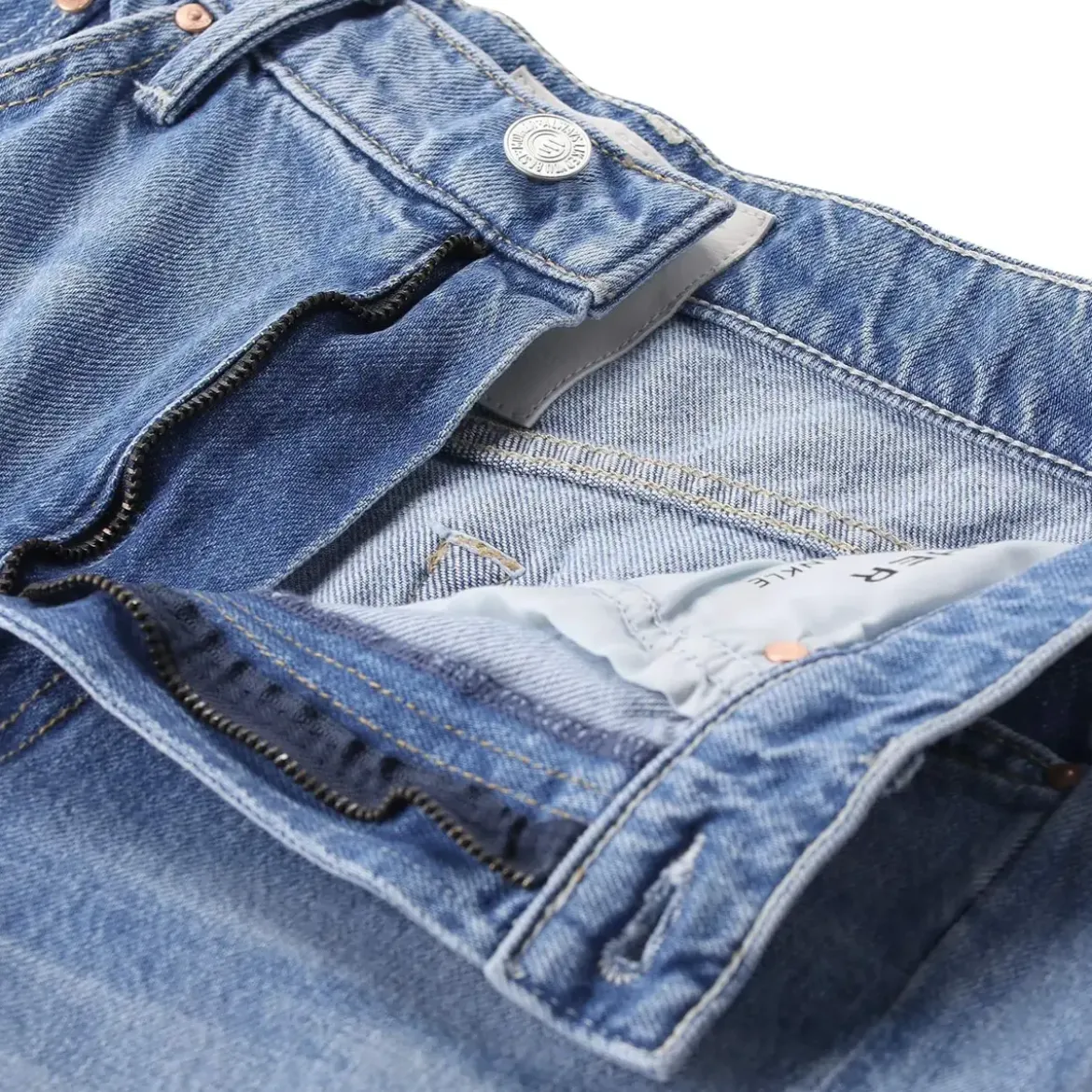 Mother Jeans The Half-Pipe Ankle Cuff Fray blau Jeans