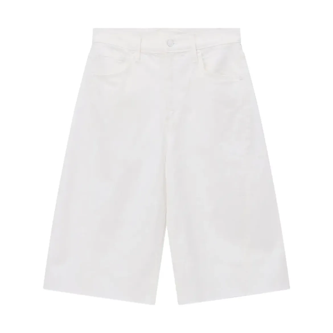 Mother Shorts The Whole Lot Zip Twist Fray weiß Shorts