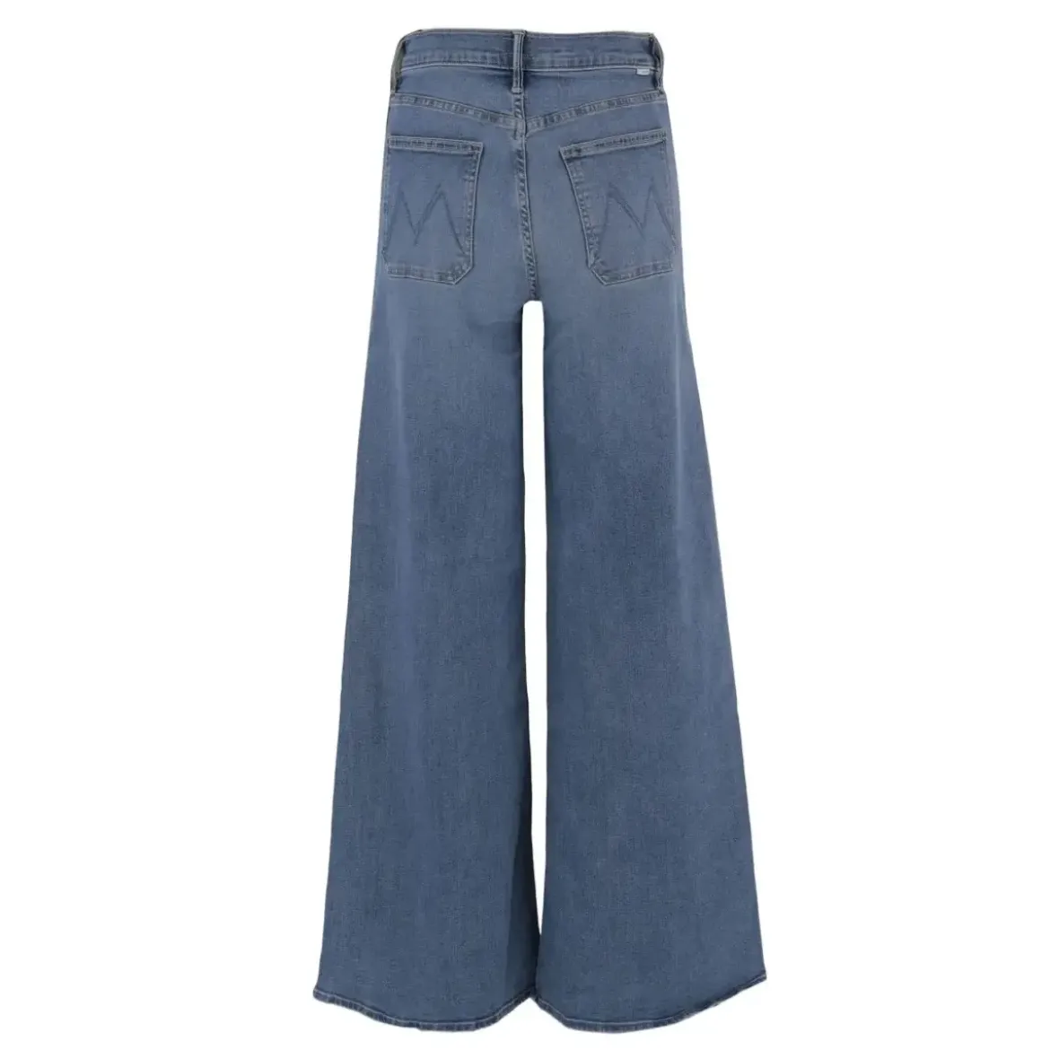Mother Wide-Leg Denim Jeans With High Waist Grey Wide Leg Jeans