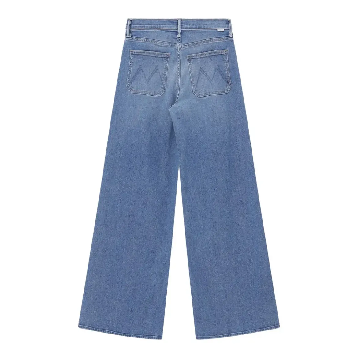 Mother Wide-Leg Denim Jeans With High Waist Grey Wide Leg Jeans