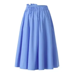 MSGM Midirock aus Baumwolle blau Midirock