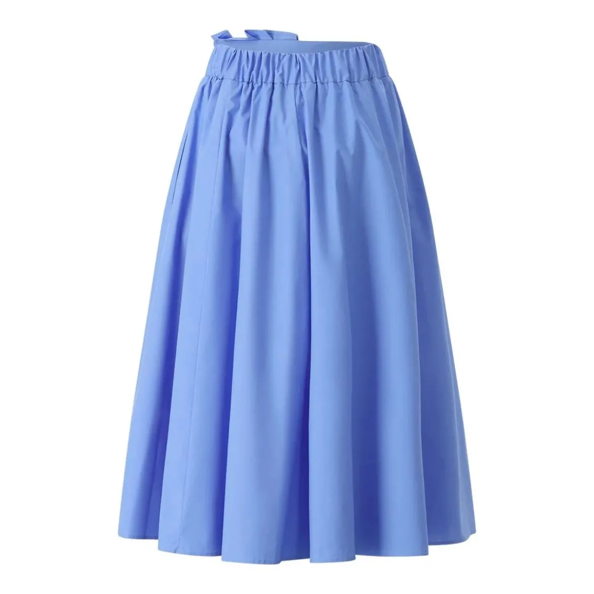 MSGM Midirock aus Baumwolle blau Midirock