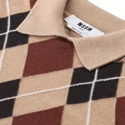 MSGM Pullover Maglia aus Merinowolle & Kaschmir braun