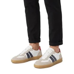 National Standard Sneaker aus Leder beige Schnürschuhe